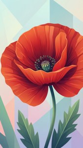 Geometric Poppy Close-up