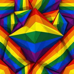 Geometric Pride Flag Pattern