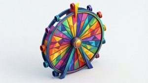 Geometric Rainbow Wheel