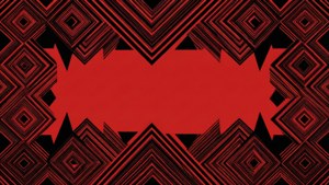 Geometric Red Black Border