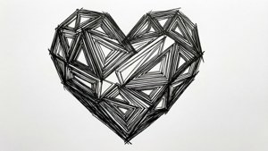 Geometric Scribble Heart