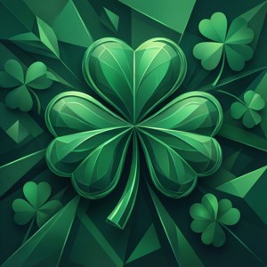 Geometric Shamrock Emerald