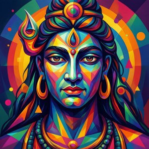 Geometric Shiva Art
