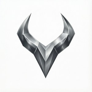 Geometric Silver Horns