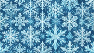 Geometric Snow Crystal Pattern