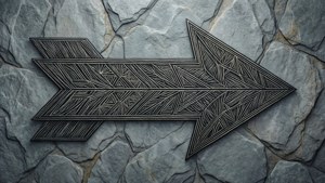 Geometric Stone Arrow