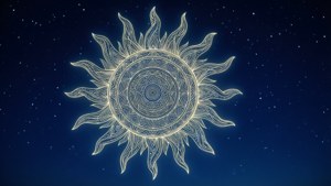 Geometric Sun Night