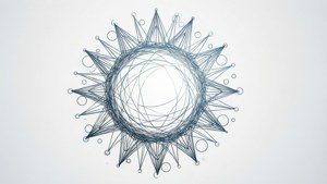 Geometric Sun Outline