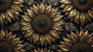 Geometric Sunflower Pattern