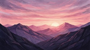 Geometric Sunset
