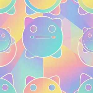 Geometric Tamagotchi Abstract