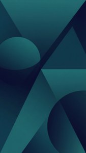 Geometric Teal Abstraction
