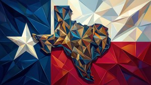 Geometric Texas Flag Art
