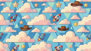 Geometric Toy Cloud Pattern