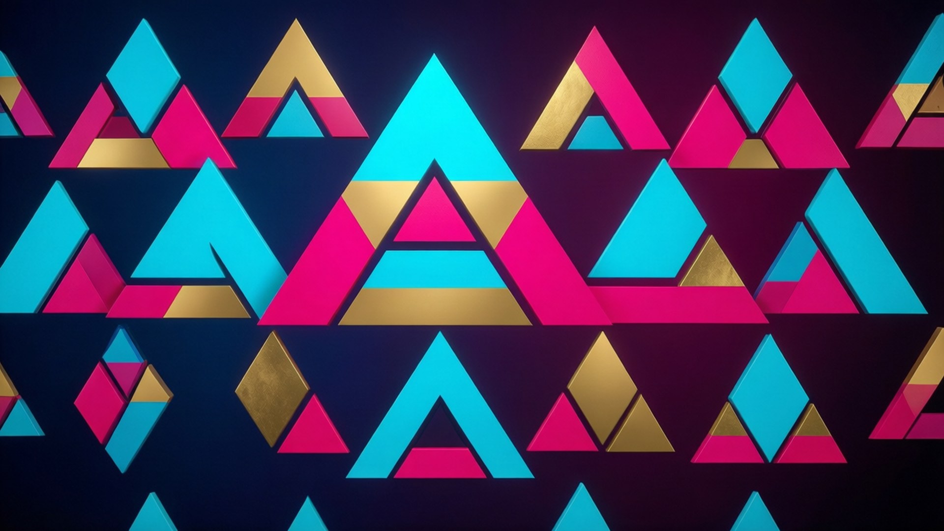 Geometric Triangle Wave by Wallpapers.art Studio