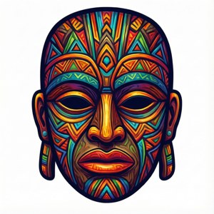 Geometric Tribal Mask