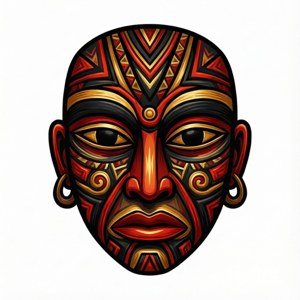Geometric Tribal Mask