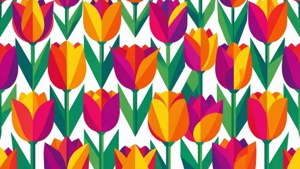 Geometric Tulip Pattern