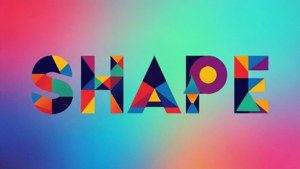 Geometric Typography Shape