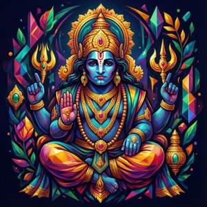 Geometric Venkateswara Art