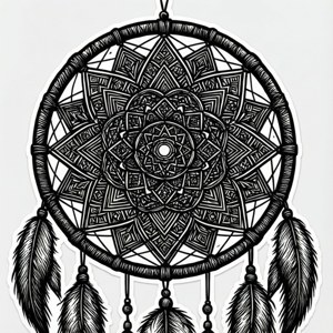 Geometric Vinyl Dream Catcher