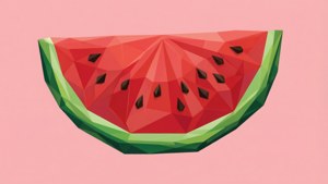 Geometric Watermelon Art