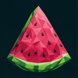 Geometric Watermelon Clipart
