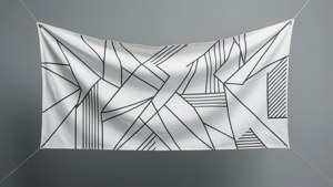 Geometric White Banner