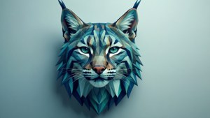 Geometric Wildcat Head