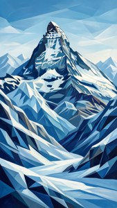 Geometric Winter Mountains