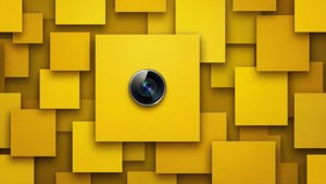 Geometric Yellow Squares