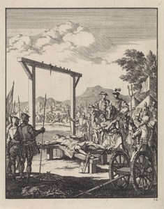 Georg Petersson, gunsteling van koning Erick, wordt geradbraakt, 1517