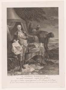 George Washington met de Amerikaanse Onafhankelijkheidsverklaring