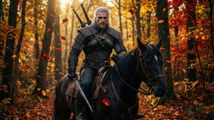 Geralt and Roach in Autumn