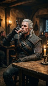 Geralt at Tavern