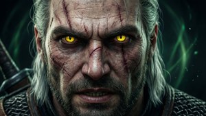 Geralt's Intense Gaze