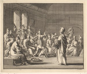 Gevangen bisschoppen worden geketend op bevel van Dioscorus van Alexandrië
