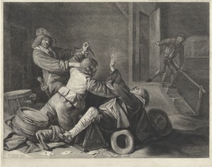 Gevecht in een interieur