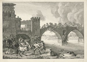 Gevecht op een brug