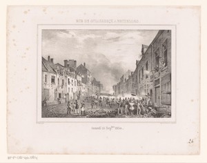Gevechten in de Schaarbeekstraat in Brussel