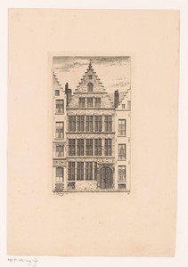 Gevel van een woning in de Hoogstraat in Antwerpen