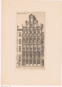 Gevel van het gildehuis van timmerlieden op de Grote Markt in Antwerpen