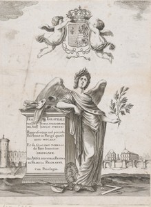 Gevleugelde vrouw in toga