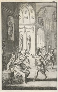 Gewapende mannen ontvoeren een Romeinse bruid