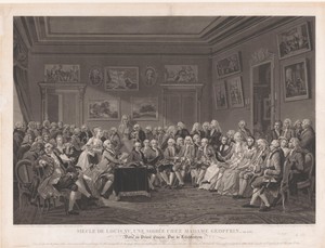 Gezelschap op de Salon van Marie-Thérèse Rodet Geoffrin