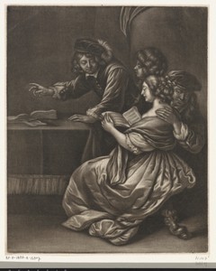 Gezelschap rond een tafel