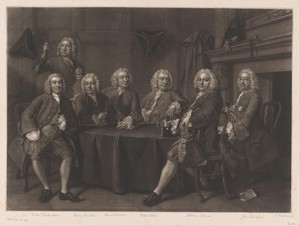 Gezelschap van mannen met William Benn