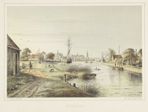 Gezicht op Alkmaar vanaf het Zeglis