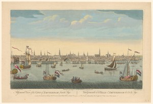 Gezicht op Amsterdam vanaf het IJ
