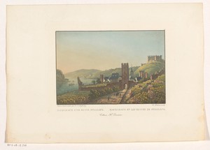 Gezicht op Bacharach en de ruïne van Stahleck